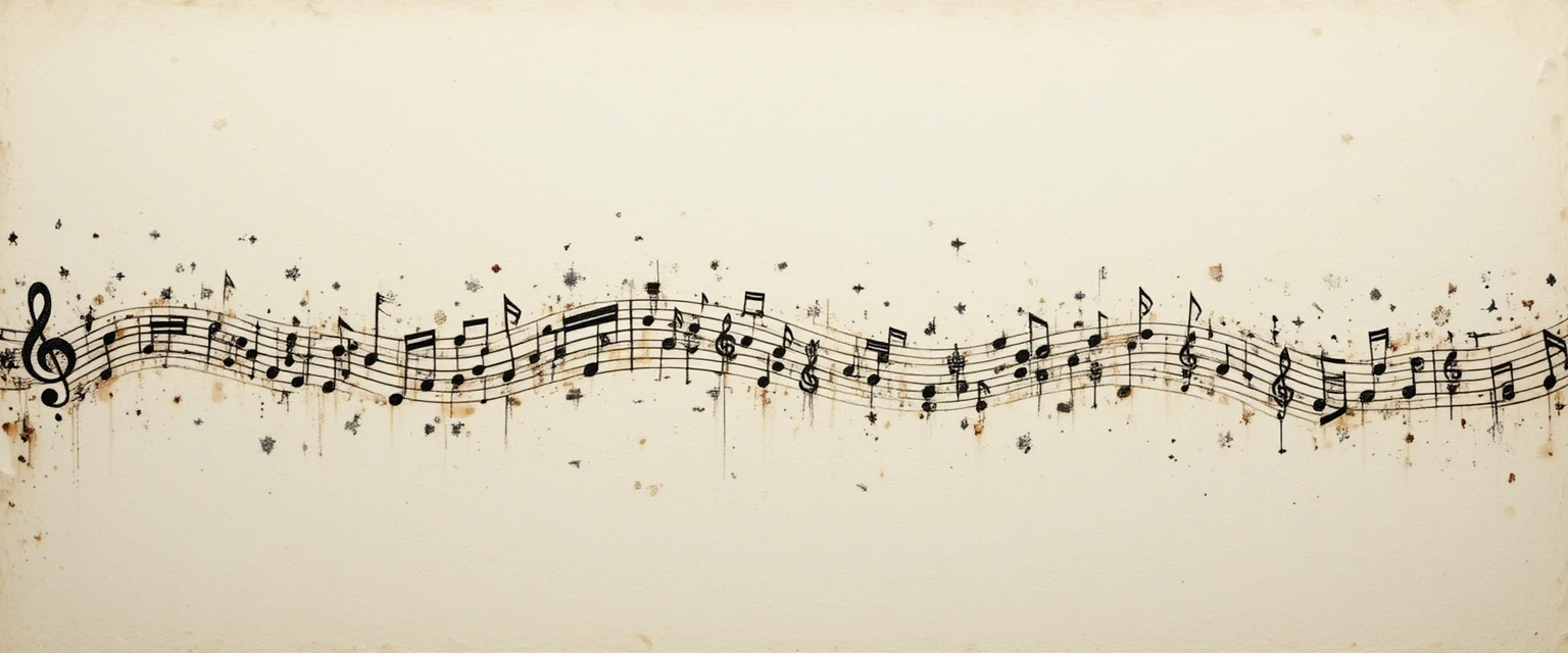 Musical notes on a staff